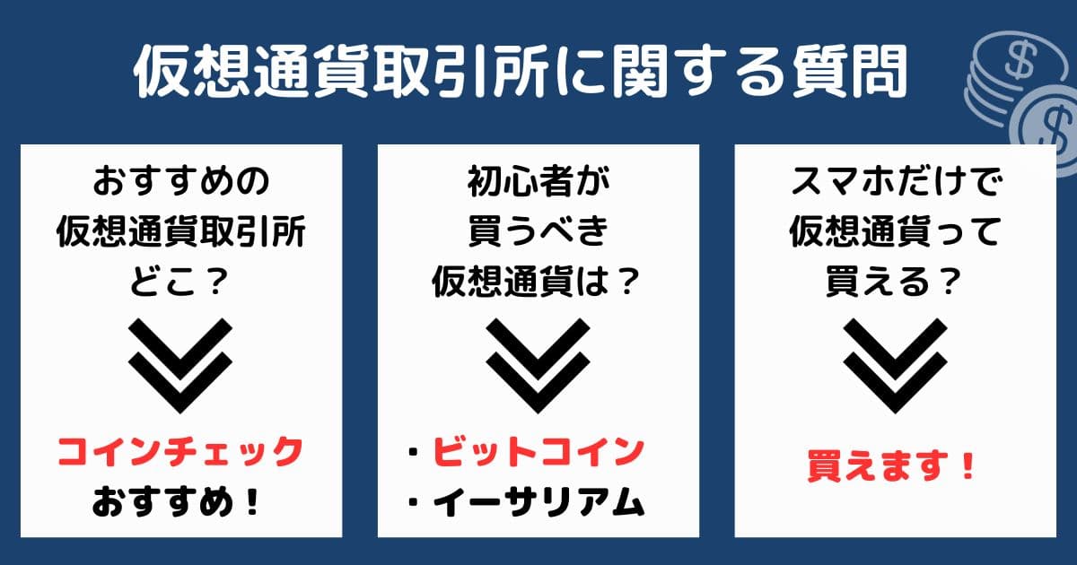 仮想通貨取引所おすすめについてよくある質問